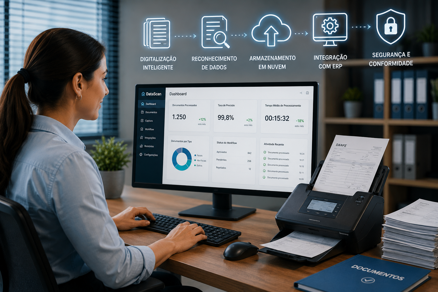 Automação de documentos com Data Scan e integração ERP