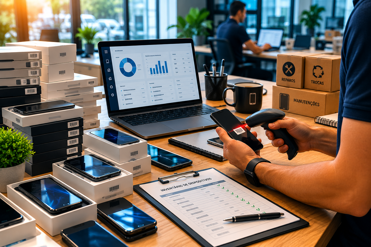 Gestão de dispositivos móveis e inventário de smartphones